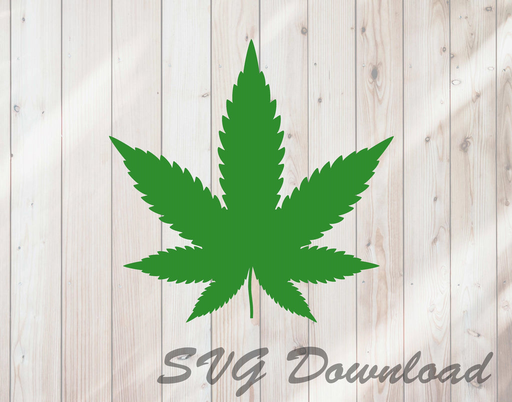 Marijuana Cannabis Pot Leaf SVG Craft Cutting File Instant Download - FineLineFX