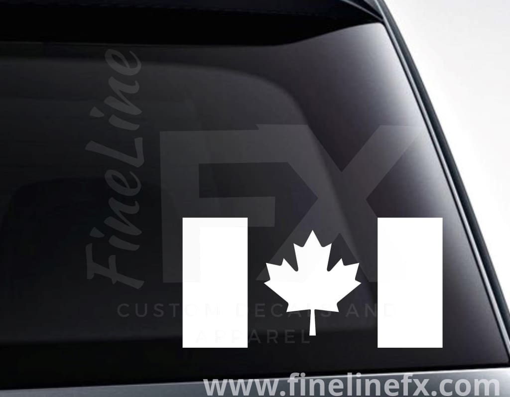 Canadian Flag Canada Maple Leaf Vinyl Decal Sticker - FineLineFX