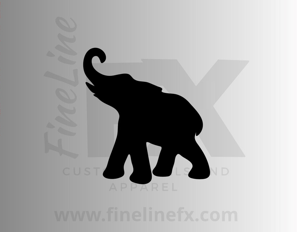 Elephant Silhouette Vinyl Decal Sticker - FineLineFX