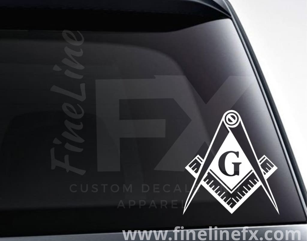 Freemason, Masonic Lodge, Mason Square Vinyl Decal Sticker - FineLineFX