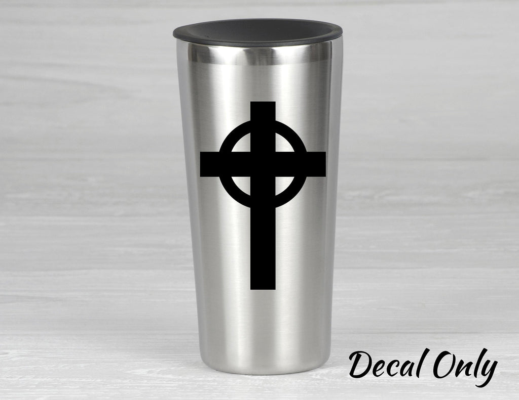 Celtic Cross Irish Catholic Vinyl Decal Sticker / Decal For Cars, Laptops, Tumblers And More