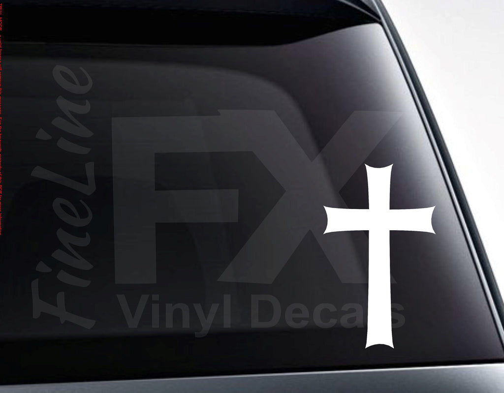 Religious Christian Cross Vinyl Decal Sticker | Car Decal, Car Sticker