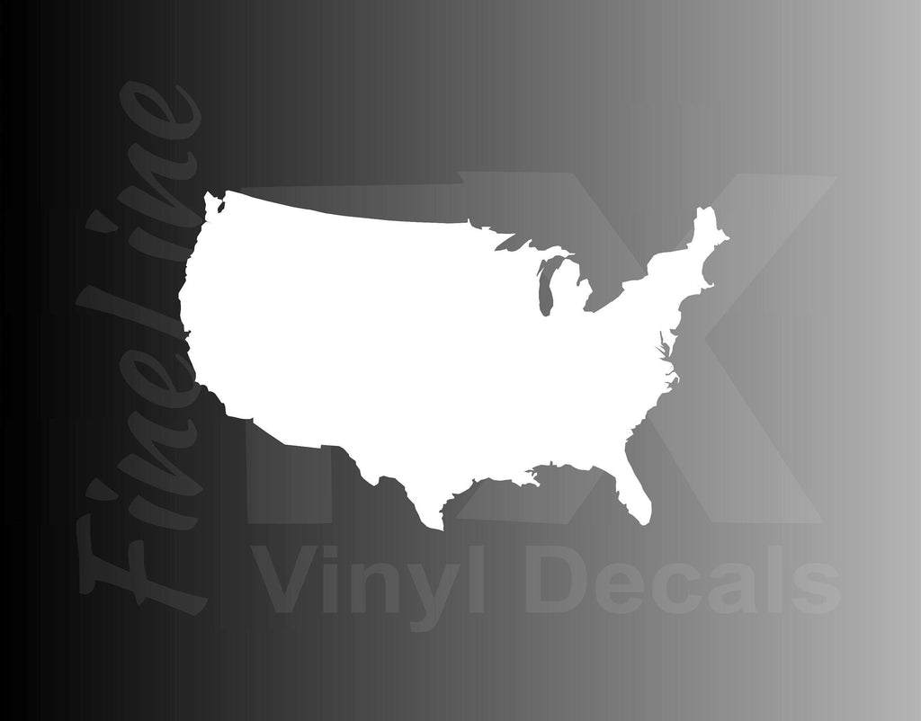 USA United States of America Map Vinyl Decal Sticker
