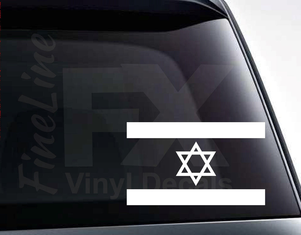 Israel Flag Jewish Jerusalem Star of David Vinyl Decal Sticker 