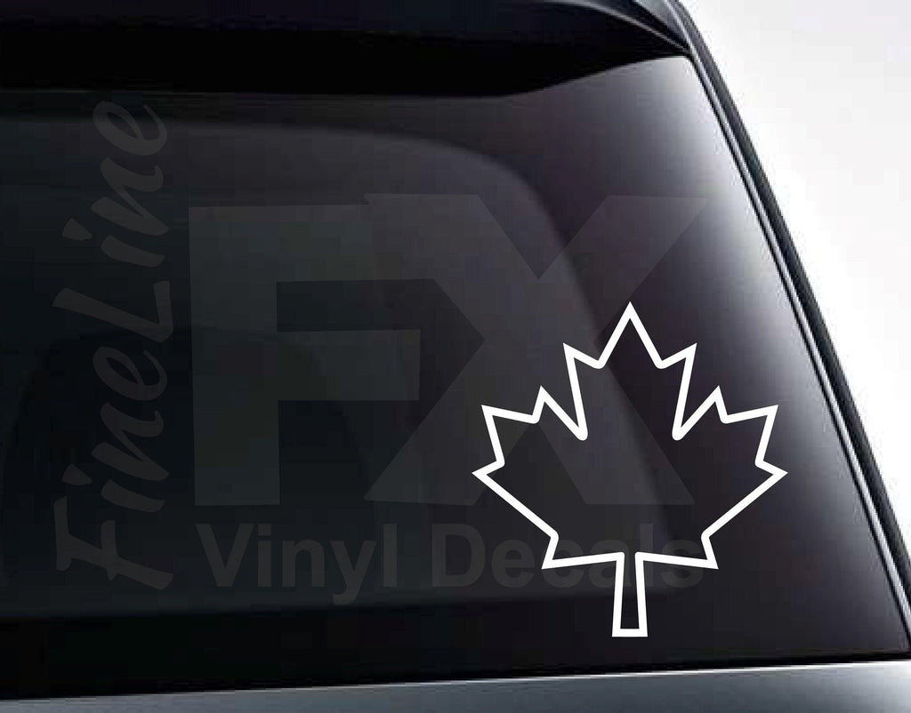 Canada Maple Leaf Outline Vinyl Decal Sticker 