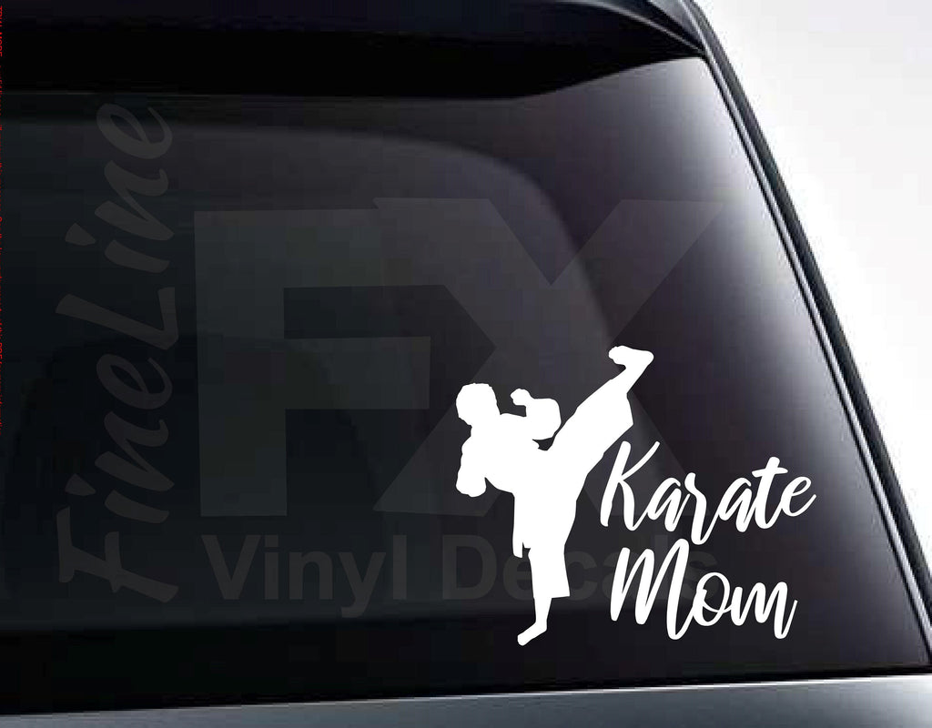 Karate Mom Vinyl Decal Sticker 