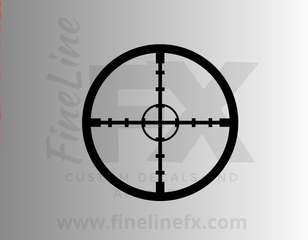 Rifle Scope Crosshairs Target Vinyl Decal Sticker - FineLineFX