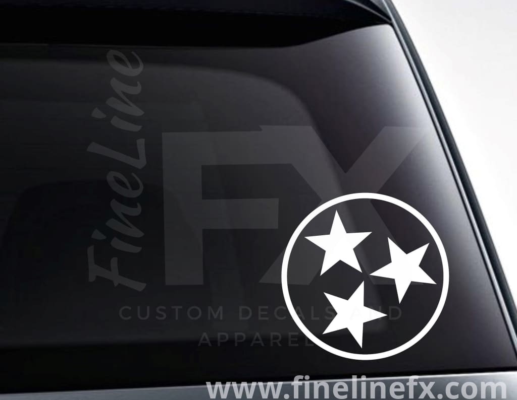 Tennessee Stars State Flag Vinyl Decal Sticker - FineLineFX