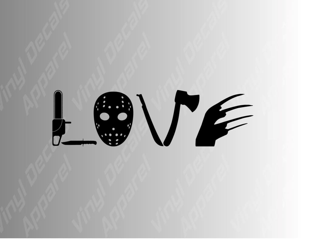 Love Horror Movies Vinyl Decal Sticker - FineLineFX