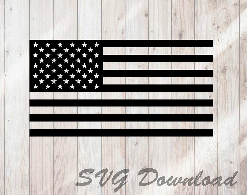 United States American Flag SVG Craft Cutting File Instant Download - FineLineFX