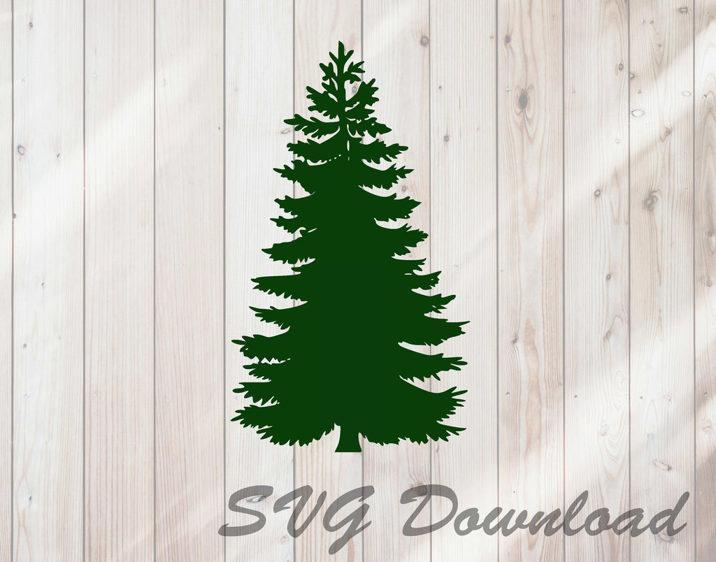 Pine Tree Christmas Tree SVG Craft Cutting File Instant Download - FineLineFX