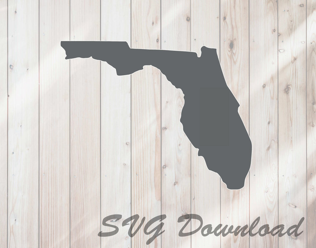 Florida State Shape SVG Craft Cutting File Instant Download - FineLineFX