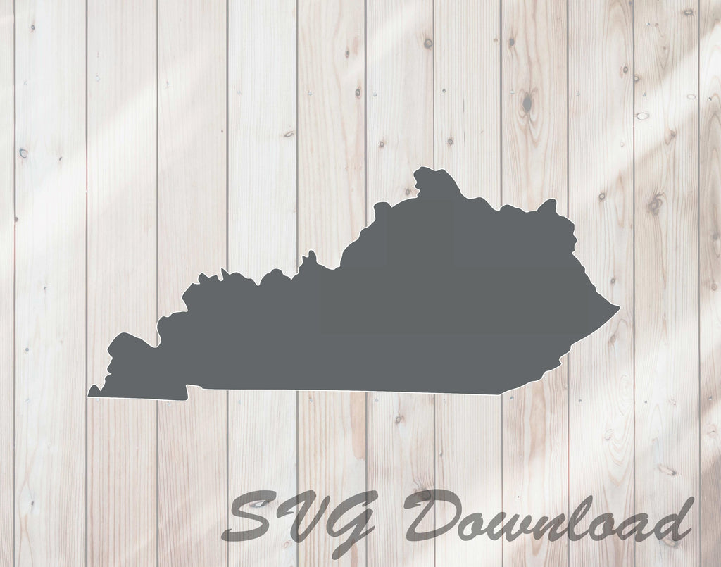 Kentucky State Shape SVG Craft Cutting File Instant Download - FineLineFX