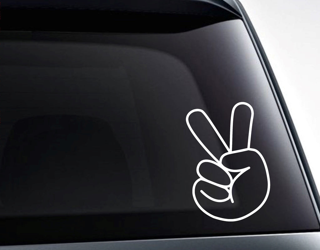 Peace Hand Sign Vinyl Decal Sticker - FineLineFX
