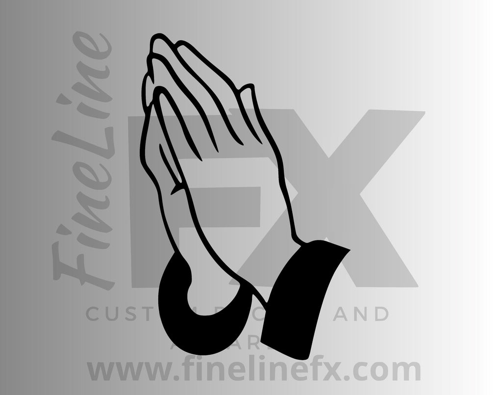 Praying Hands Vinyl Decal Sticker - FineLineFX