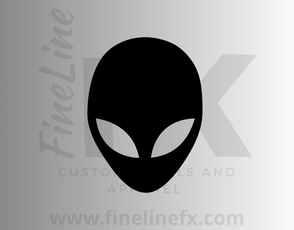 Alien Head Martian Vinyl Decal Sticker - FineLineFX