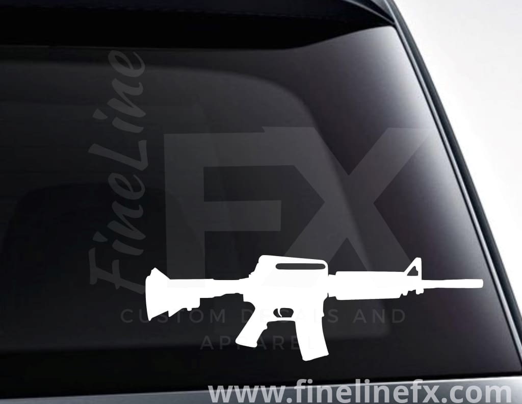AR15 Semi Automatic Rifle Vinyl Decal Sticker - FineLineFX