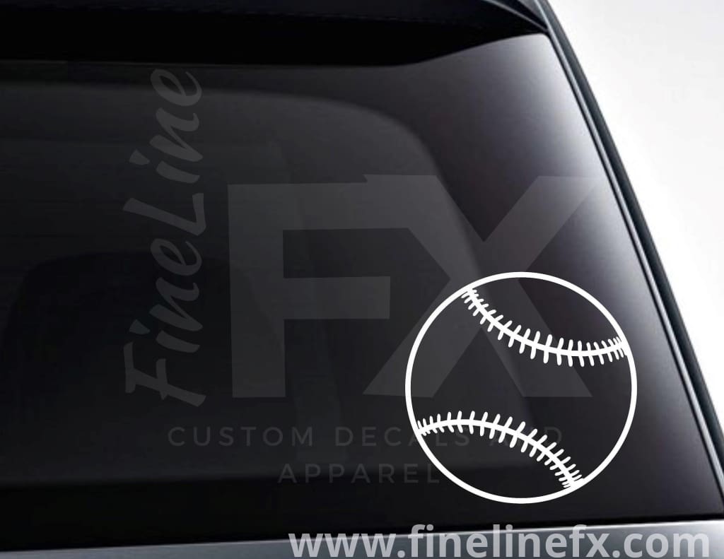 Baseball Vinyl Decal Sticker - FineLineFX