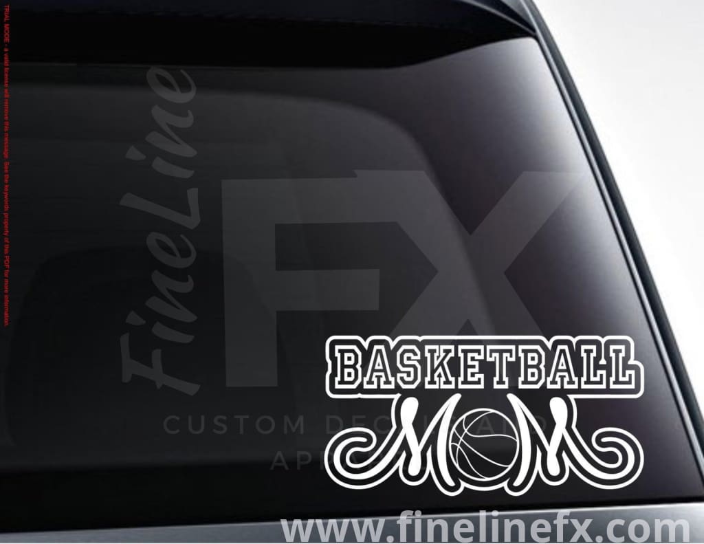 Basketball Mom Vinyl Decal Sticker - FineLineFX