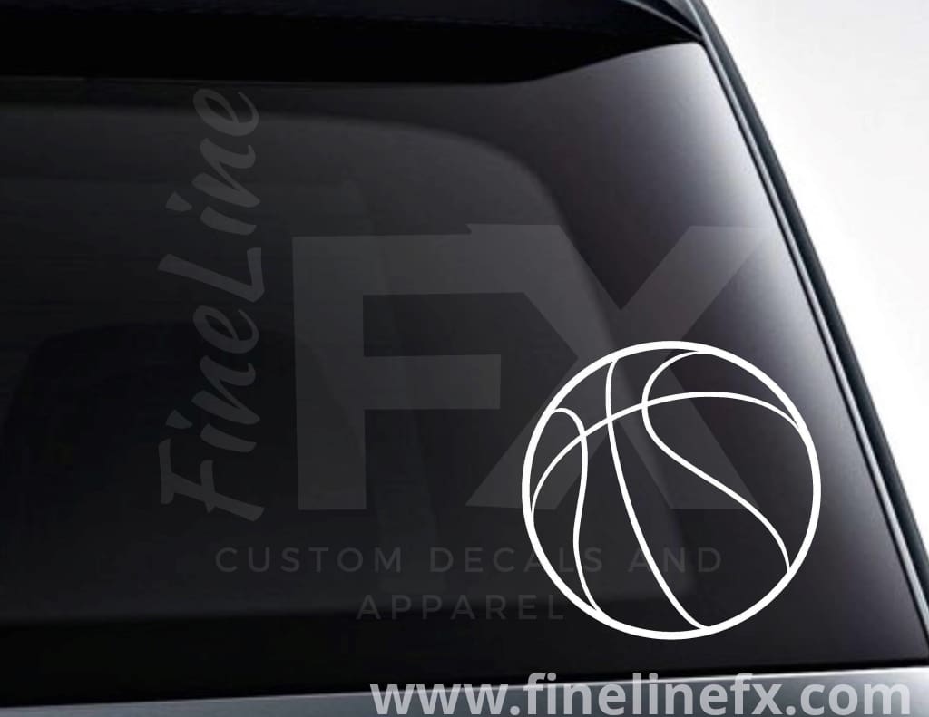Basketball Vinyl Decal Sticker - FineLineFX