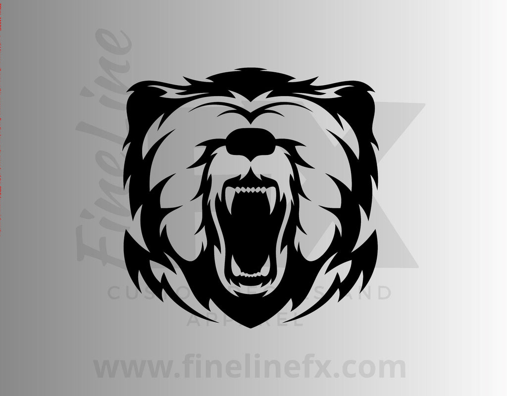 Grizzly Bear Vinyl Decal Sticker - FineLineFX