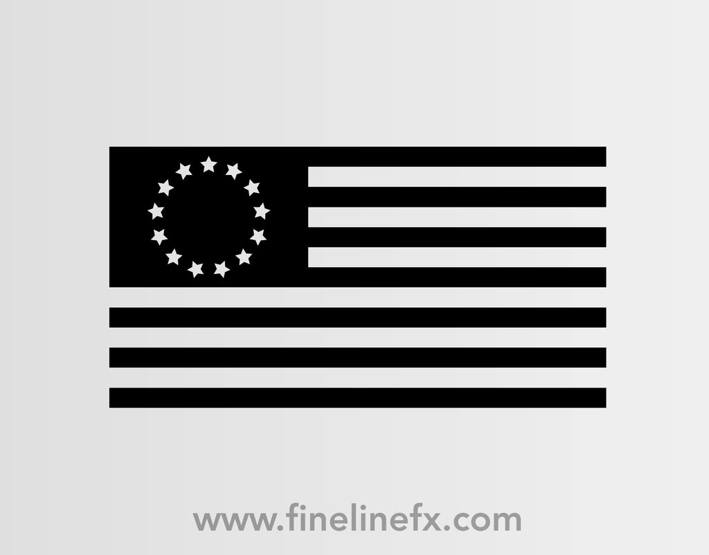Betsy Ross American Flag Decal Sticker - FineLineFX