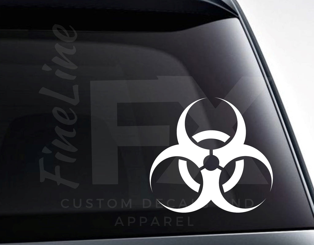Biohazard Symbol Vinyl Decal Sticker - FineLineFX