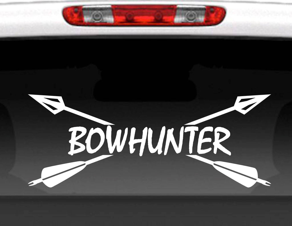 Bow Hunter Crossed Arrows Vinyl Decal Sticker - FineLineFX
