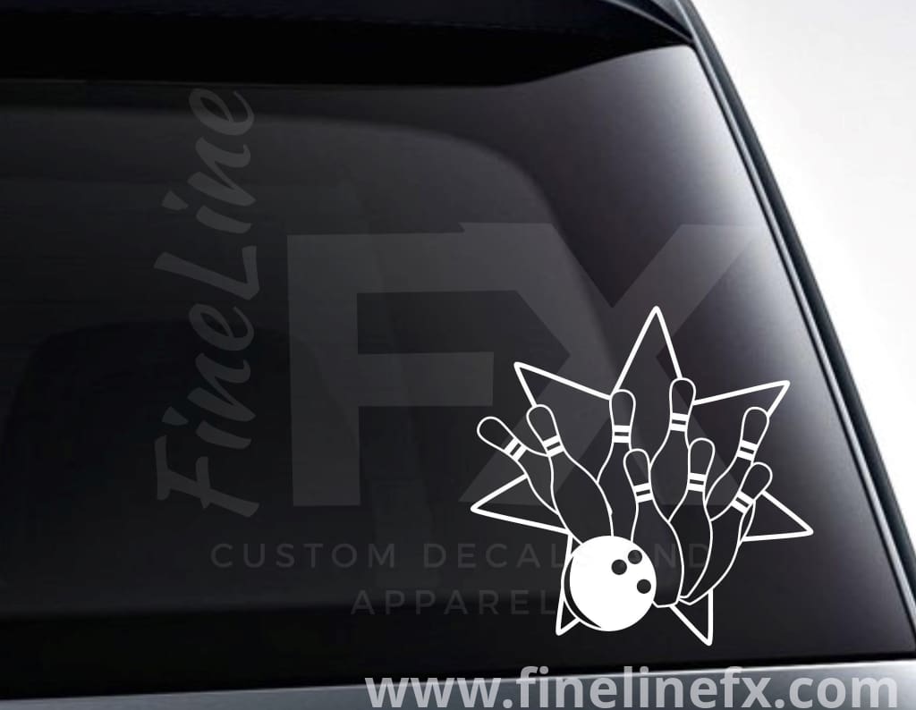 Bowling Star Vinyl Decal Sticker - FineLineFX