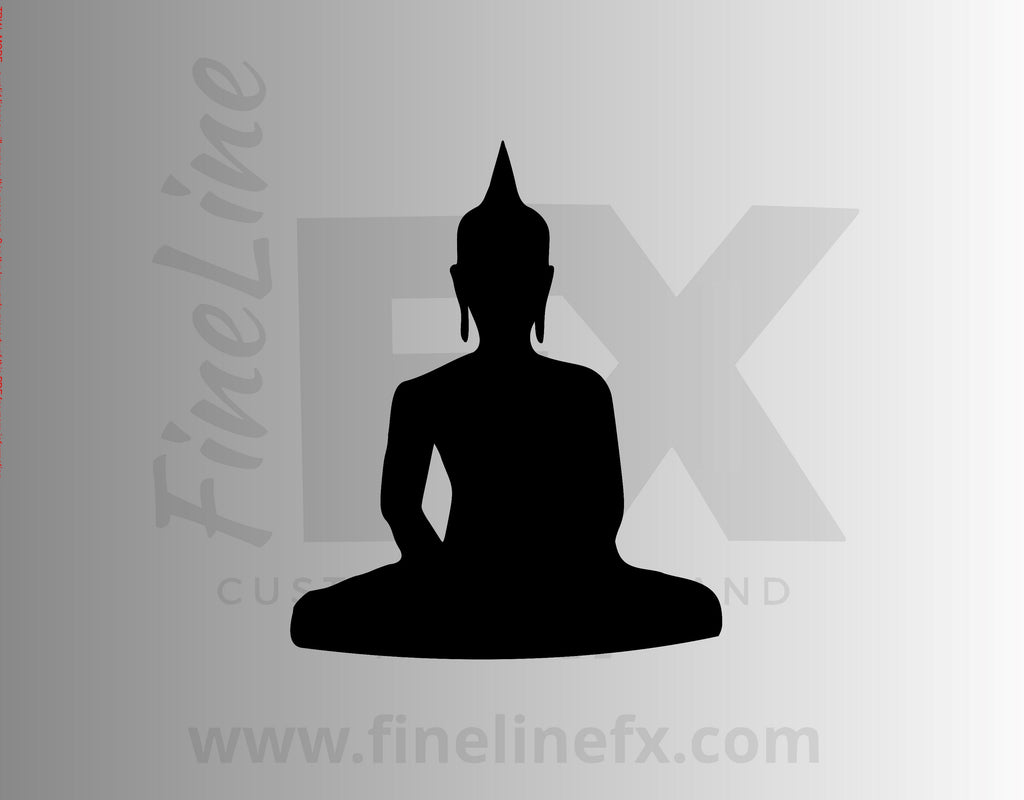 Buddha Silhouette Vinyl Decal Sticker - FineLineFX