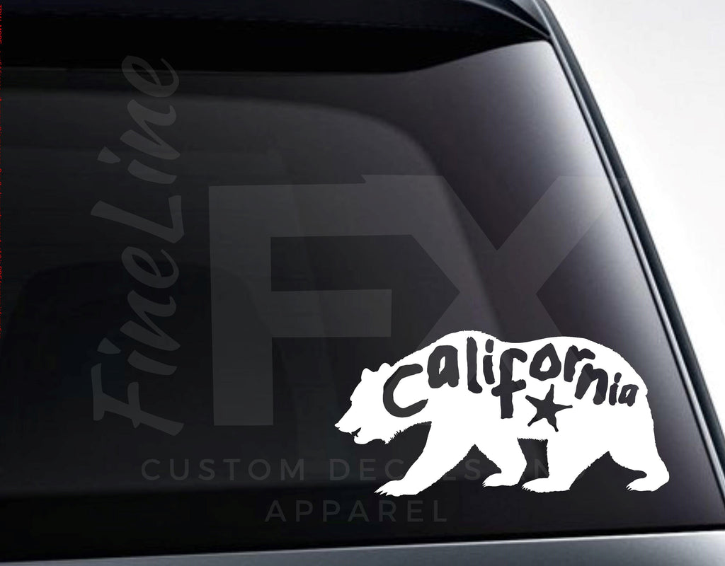 California Bear Vinyl Decal Sticker - FineLineFX