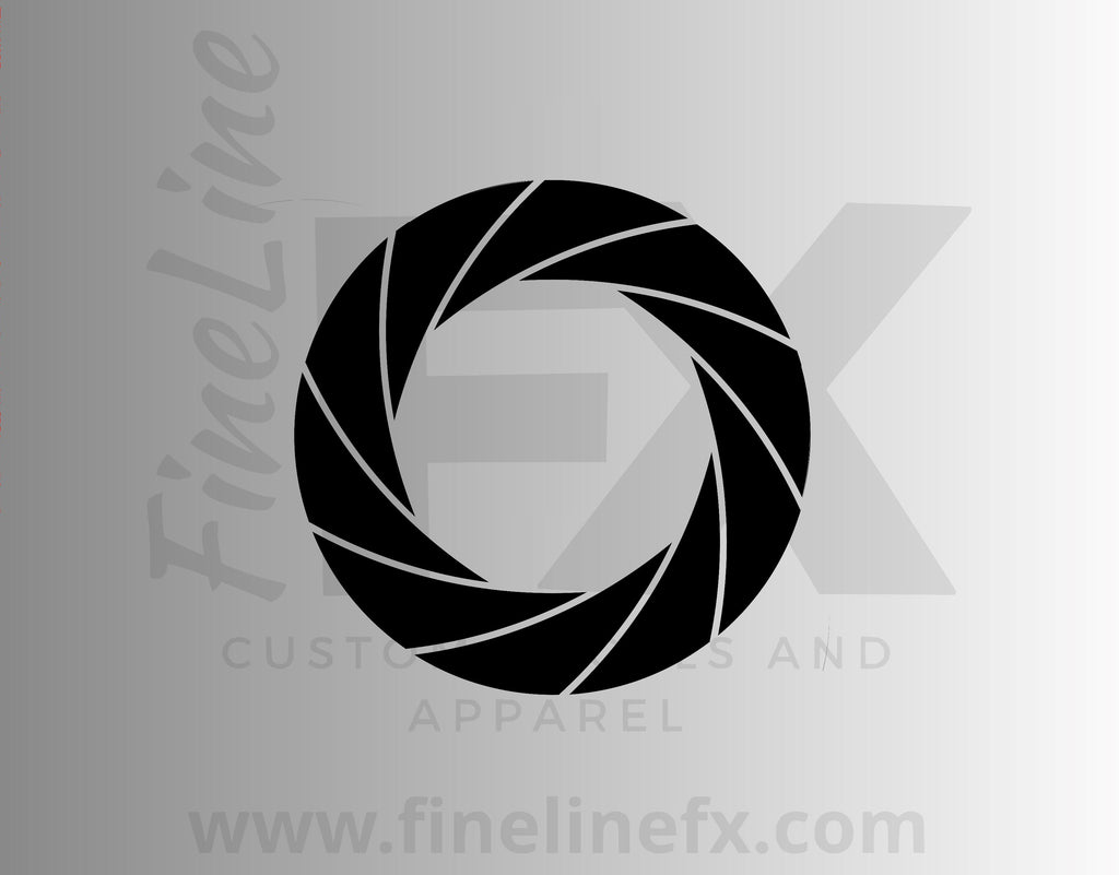 Camera Lens Shutter Vinyl Decal Sticker - FineLineFX