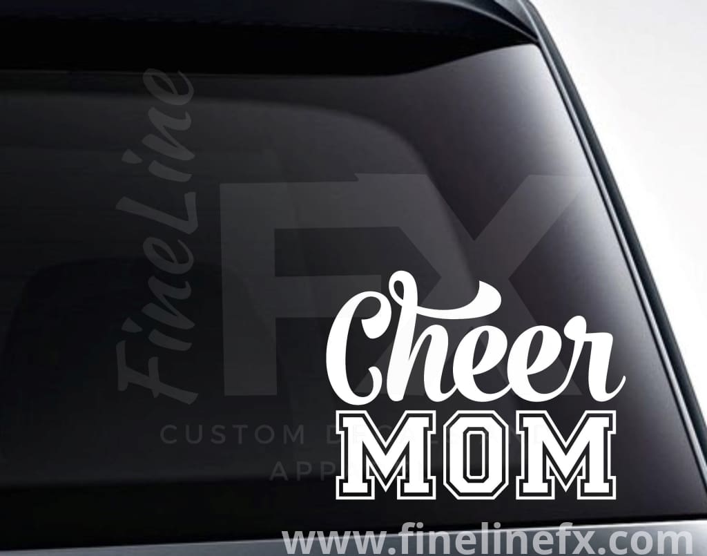 Cheer Mom Cheerleader Mom Vinyl Decal Sticker - FineLineFX