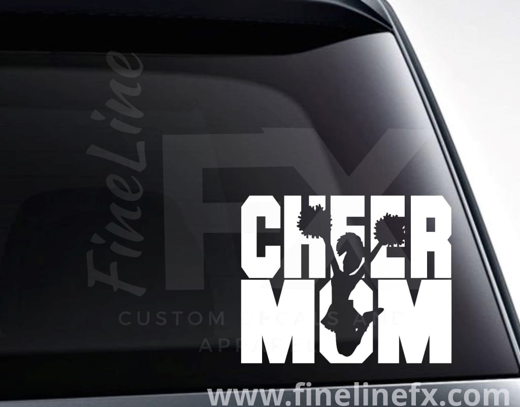 Cheer Mom Cheerleader Mom Vinyl Decal Sticker - FineLineFX