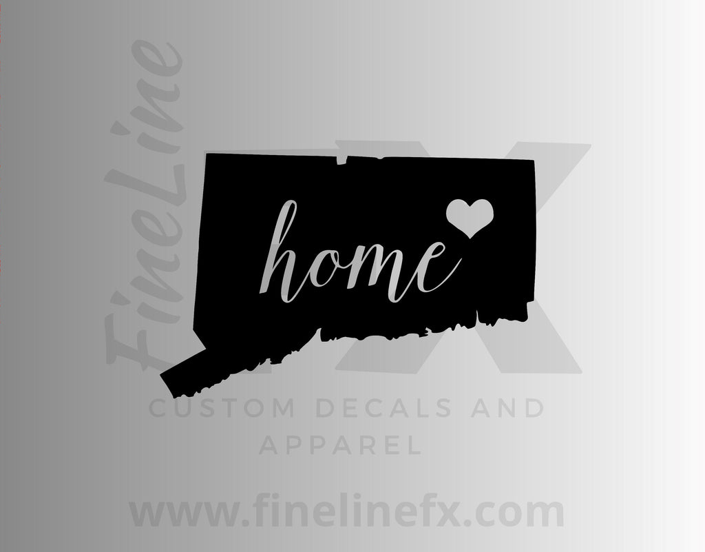 Connecticut Home State Vinyl Decal Sticker - FineLineFX