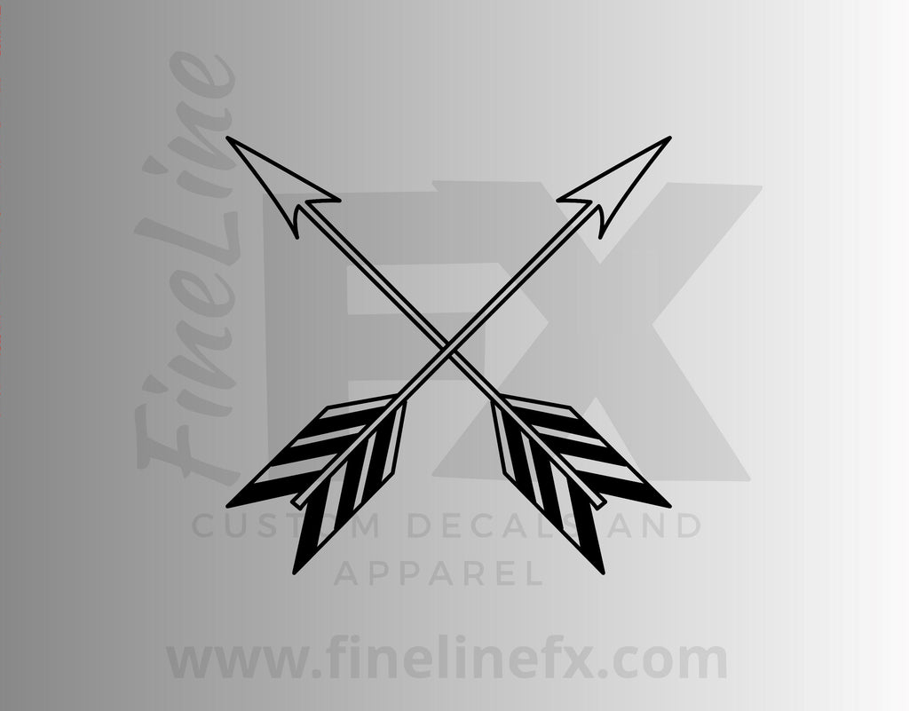 Crossed Arrows Vinyl Decal Sticker - FineLineFX