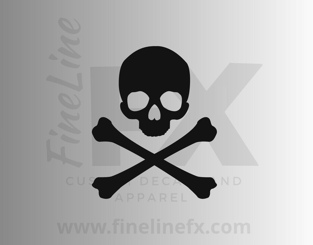 Danger Sign Skull And Crossbones Vinyl Decal Sticker - FineLineFX