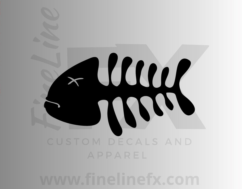 Dead Fish Skeleton Decal Sticker FinelLineFx Decals