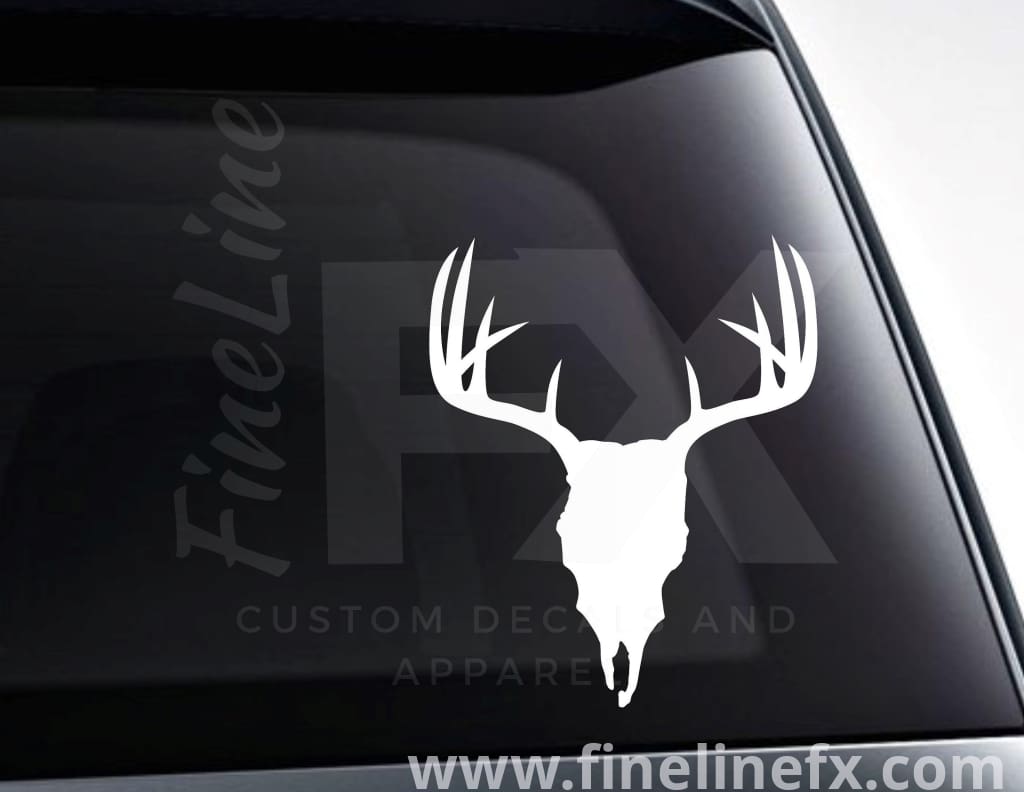 Deer Skull Vinyl Decal Sticker - FineLineFX