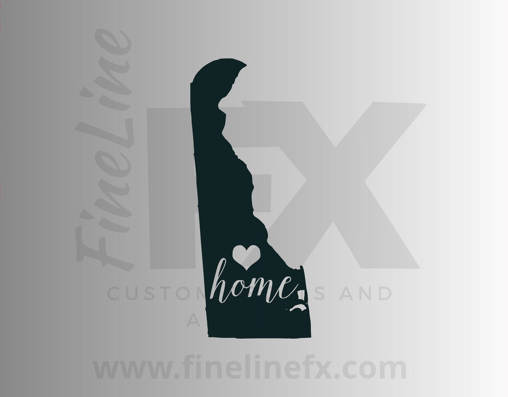 Delaware Home State Vinyl Decal Sticker - FineLineFX