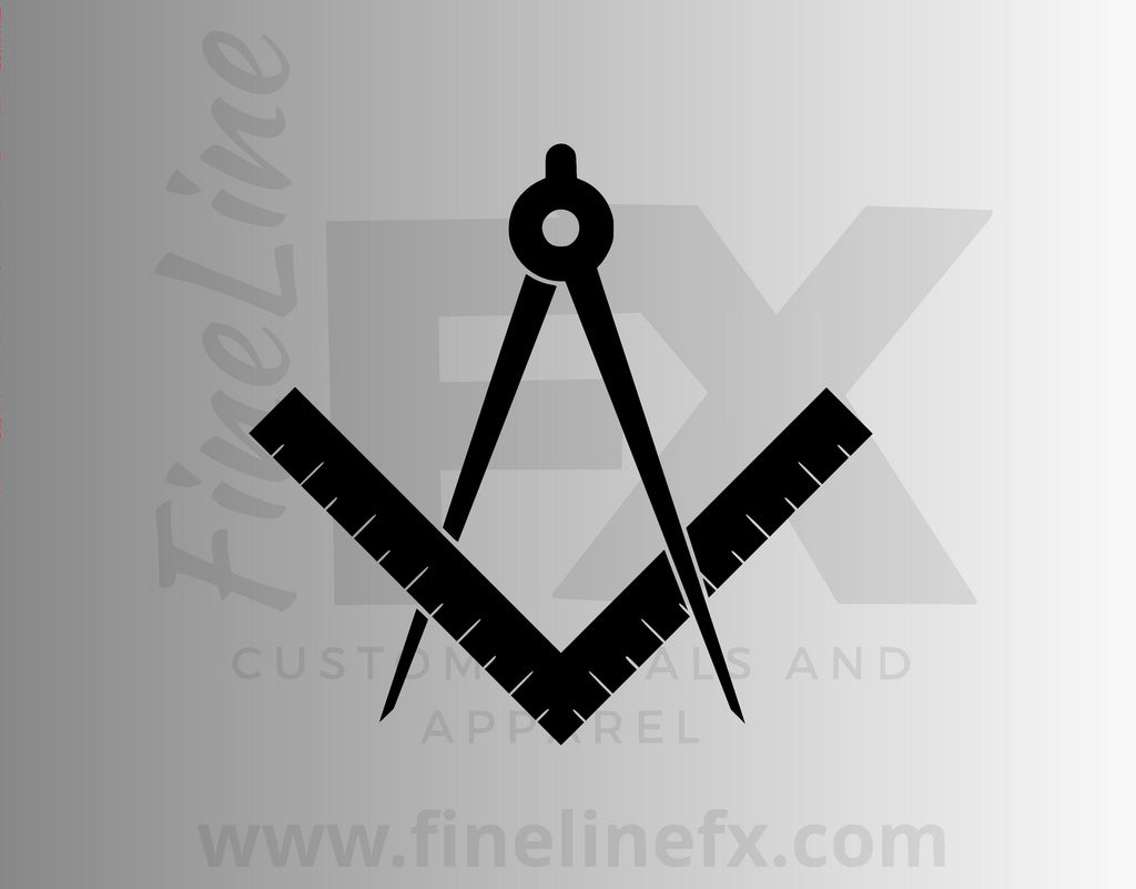 Architect Drafting Compass And Square Vinyl Decal Sticker - FineLineFX