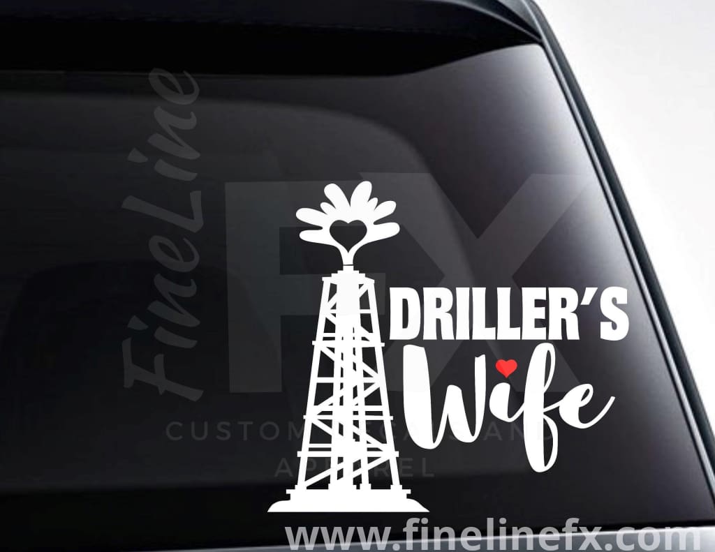 Driller's Wife Drill Tower Vinyl Decal Sticker - FineLineFX