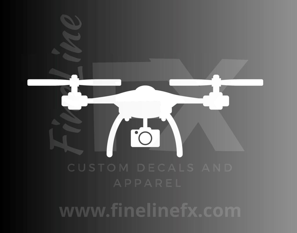 Drone Quadcopter Vinyl Decal Sticker - FineLineFX