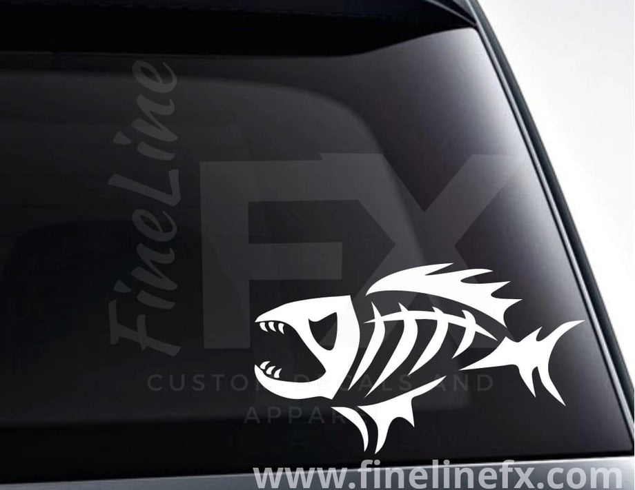 Fish Skeleton Vinyl Decal Sticker – FineLineFX Vinyl Decals & Car