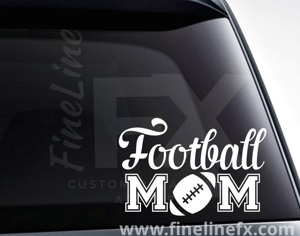 Football Mom Vinyl Decal Sticker - FineLineFX
