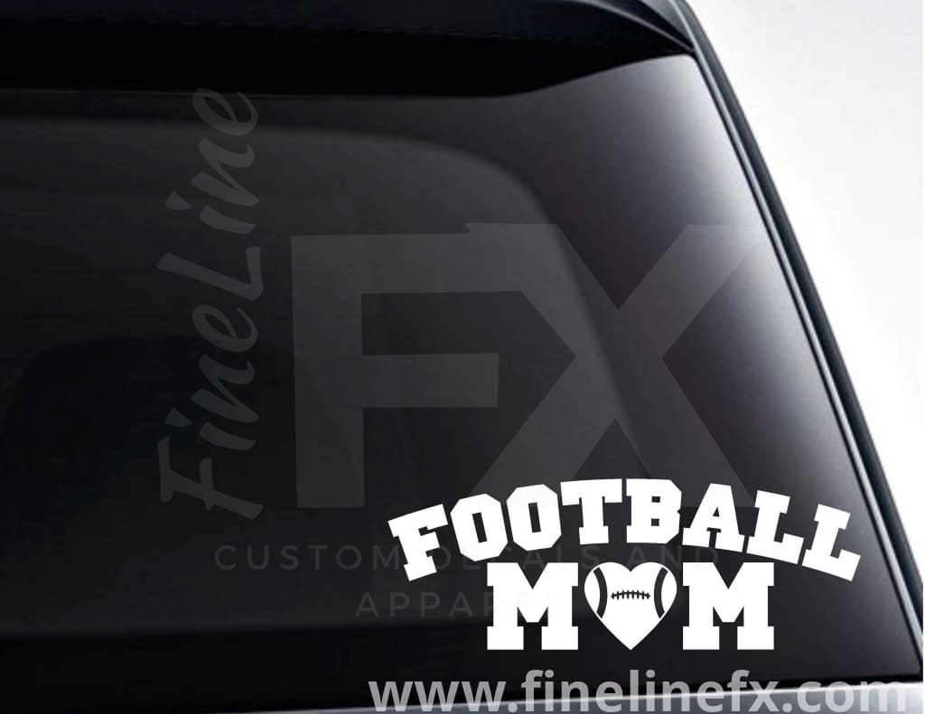 Football Mom Vinyl Decal Sticker - FineLineFX