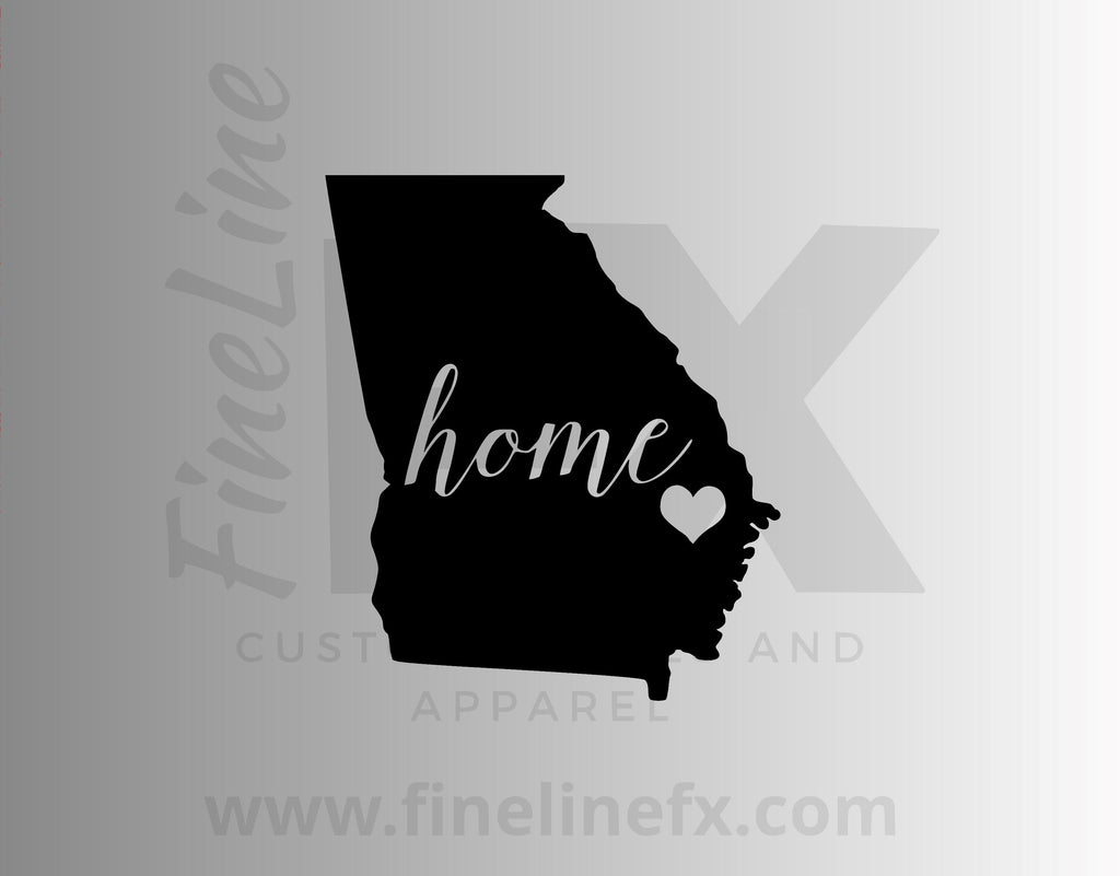 Georgia Home State Vinyl Decal Sticker - FineLineFX