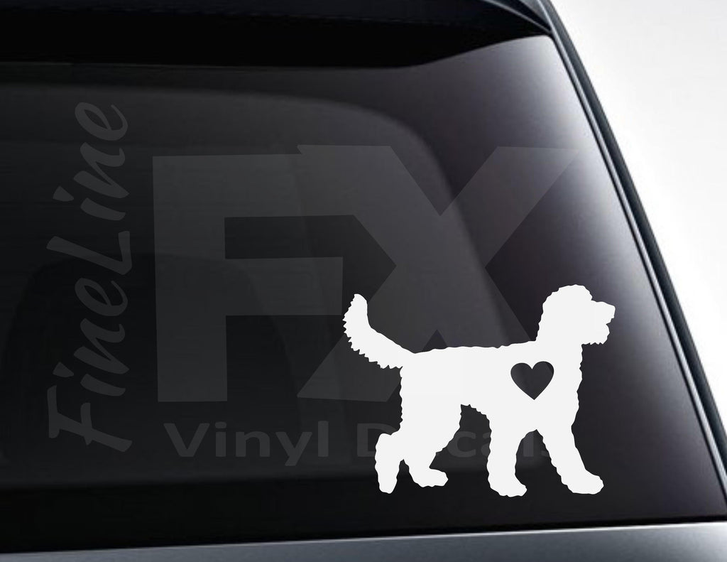 Goldendoodle Labradoodle Dog Silhouette Vinyl Decal Sticker / Decal For Cars, Laptops, Tumblers And More