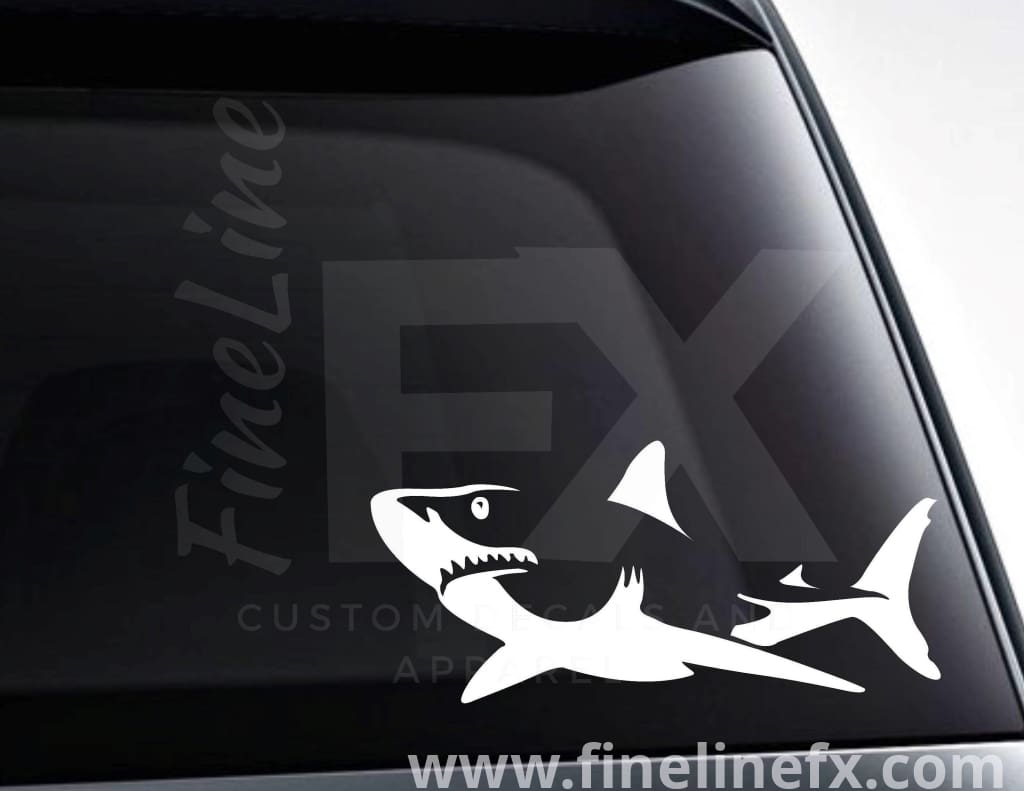 Great White Shark Vinyl Decal Sticker - FineLineFX