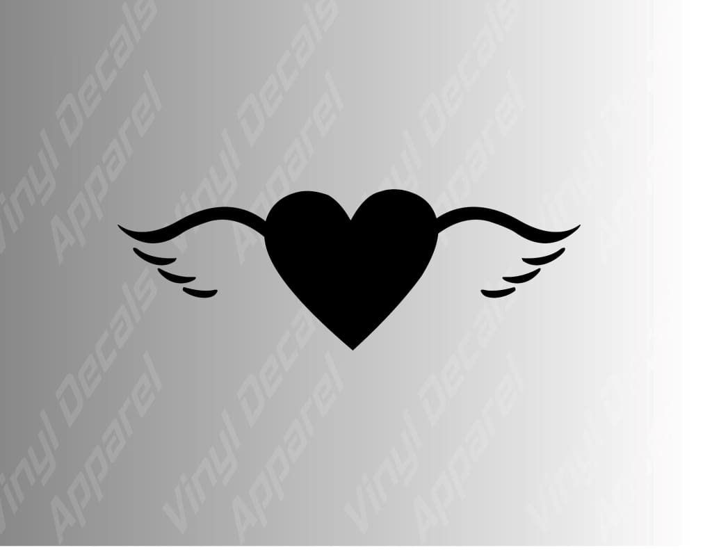 Heart With Wings Vinyl Decal Sticker - FineLineFX